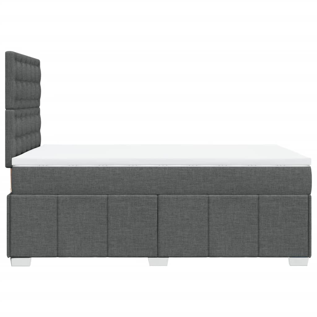 Boxspring met matras stof donkergrijs 120x200 cm is nu te koop bij PeponiXL, paradijselijk wonen!