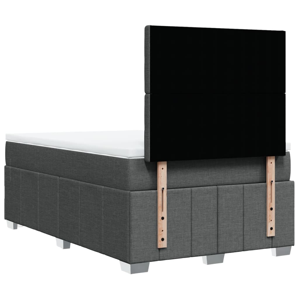 Boxspring met matras stof donkergrijs 120x200 cm is nu te koop bij PeponiXL, paradijselijk wonen!