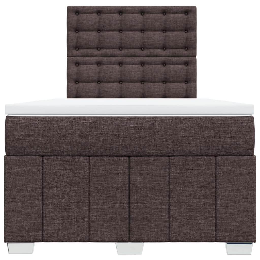 Boxspring met matras stof donkerbruin 120x200 cm is nu te koop bij PeponiXL, paradijselijk wonen!
