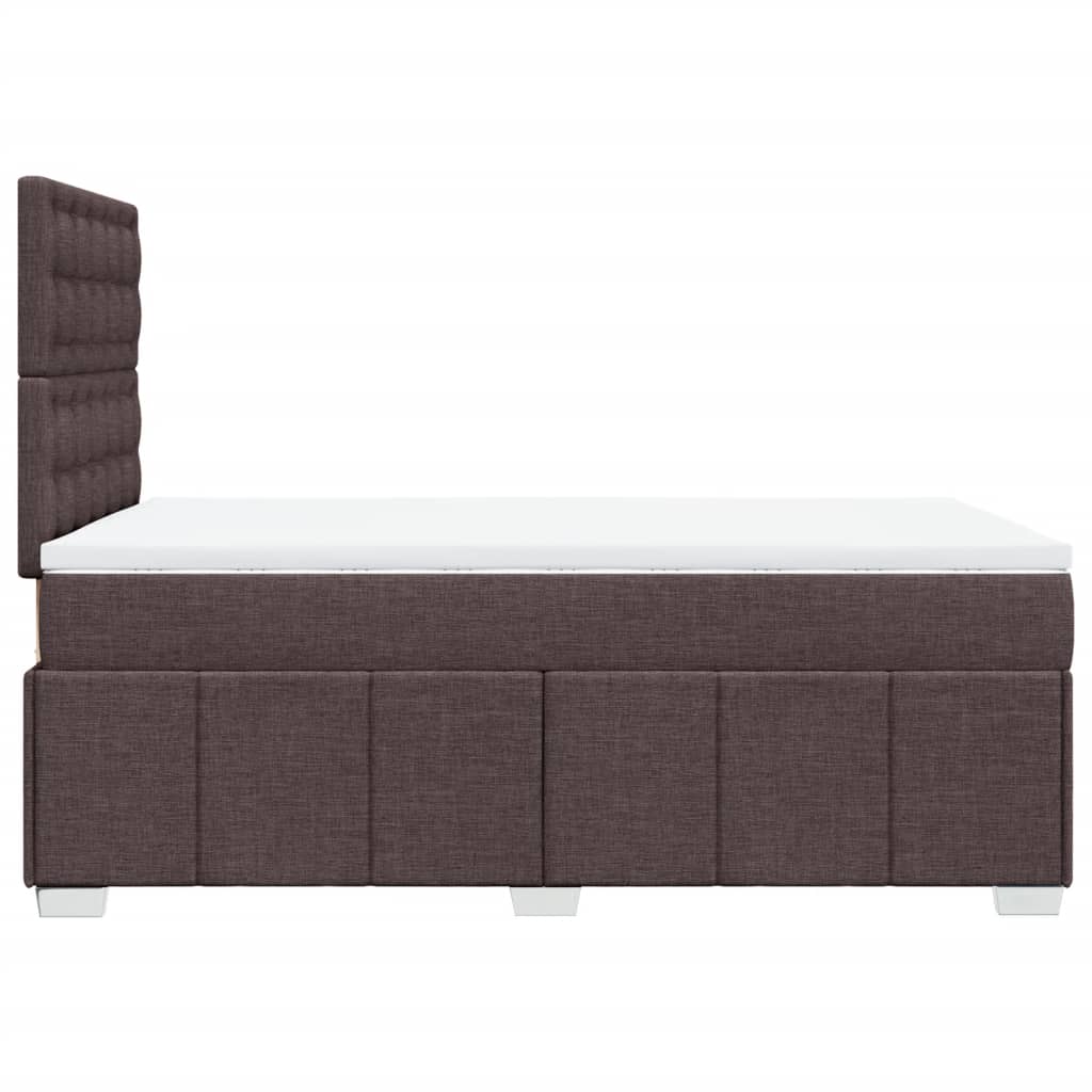 Boxspring met matras stof donkerbruin 120x200 cm is nu te koop bij PeponiXL, paradijselijk wonen!