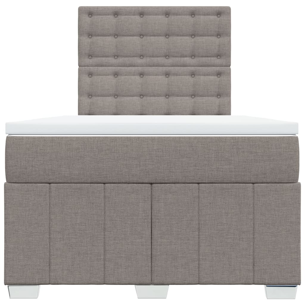 Boxspring met matras stof taupe 120x200 cm