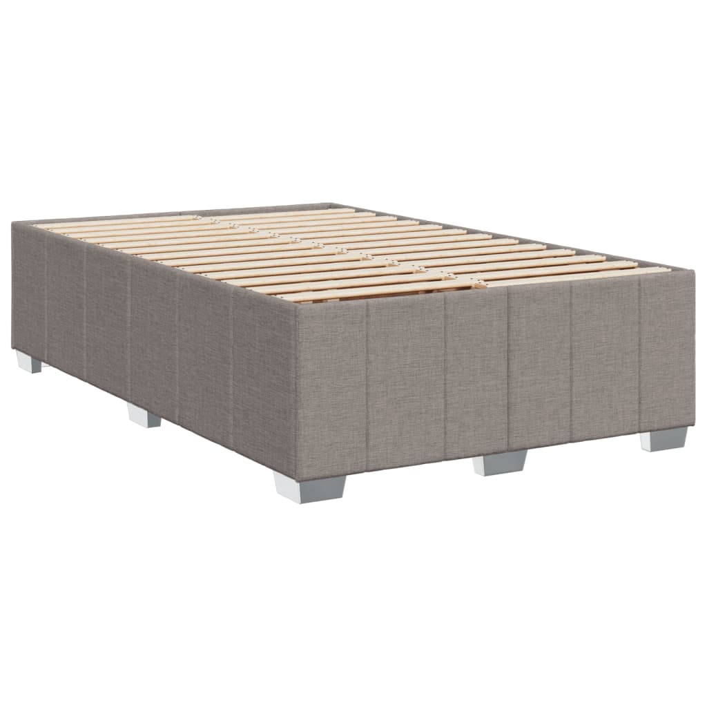 Boxspring met matras stof taupe 120x200 cm