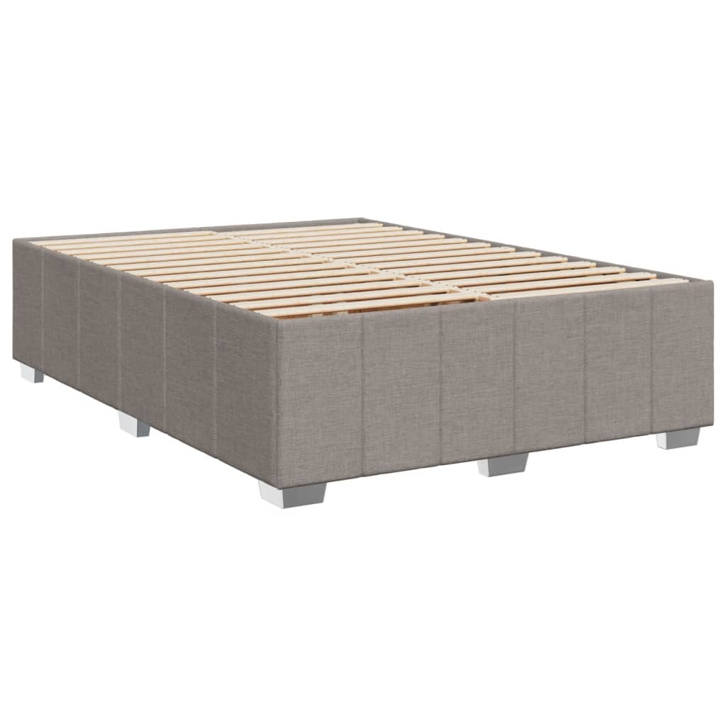 Boxspring met matras stof taupe 140x200 cm is nu te koop bij PeponiXL, paradijselijk wonen!