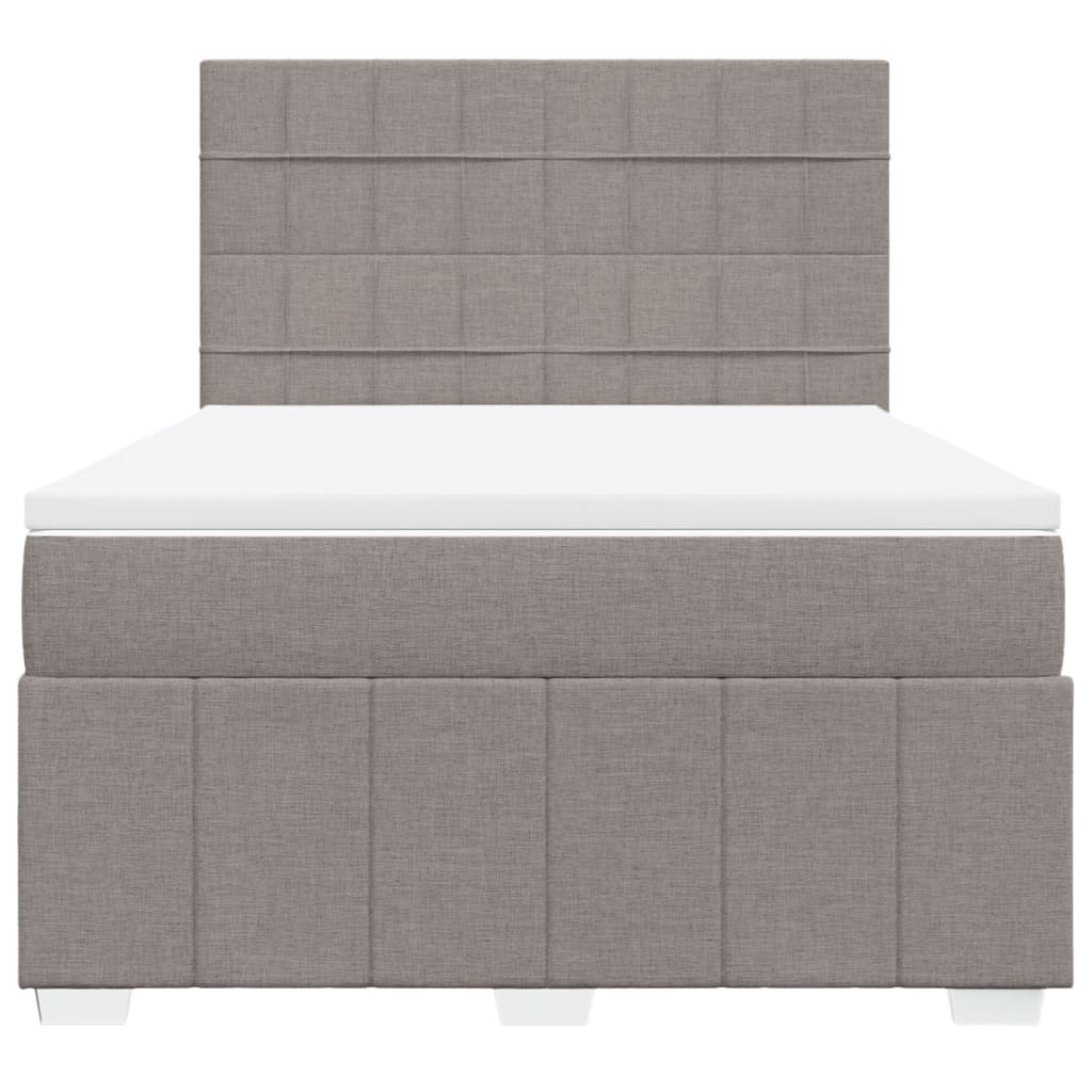 Boxspring met matras stof taupe 140x200 cm is nu te koop bij PeponiXL, paradijselijk wonen!