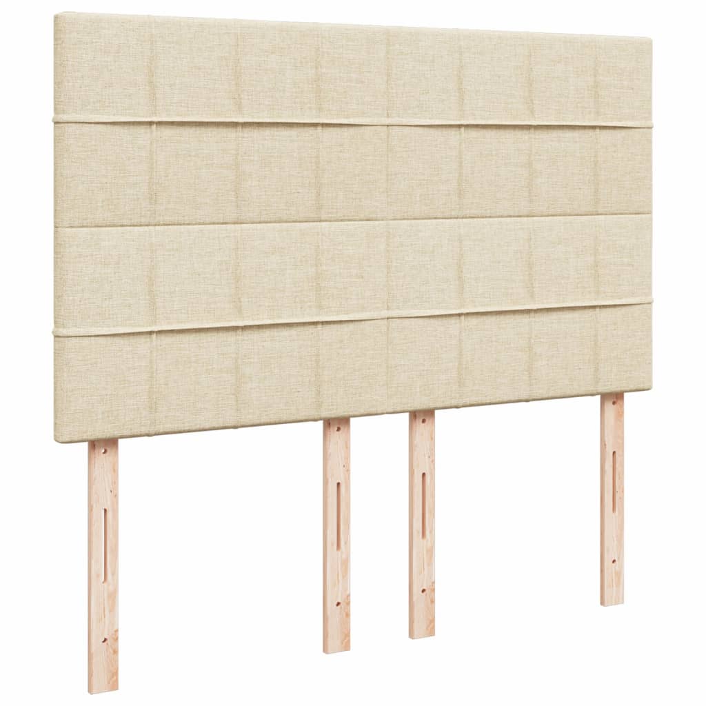 Boxspring met matras stof crèmekleurig 140x200 cm is nu te koop bij PeponiXL, paradijselijk wonen!