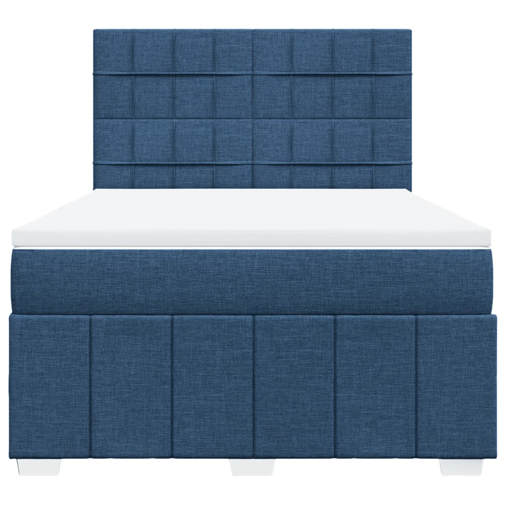 Boxspring met matras stof blauw 140x200 cm is nu te koop bij PeponiXL, paradijselijk wonen!