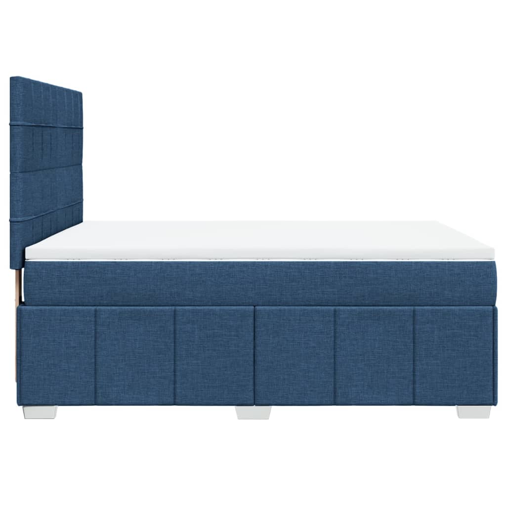 Boxspring met matras stof blauw 140x200 cm is nu te koop bij PeponiXL, paradijselijk wonen!