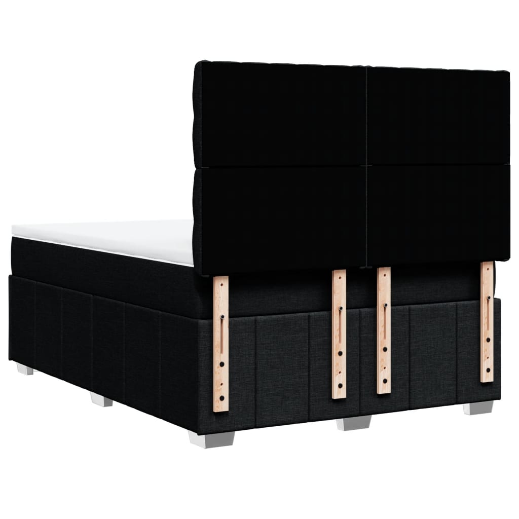 Boxspring met matras stof zwart 140x200 cm is nu te koop bij PeponiXL, paradijselijk wonen!