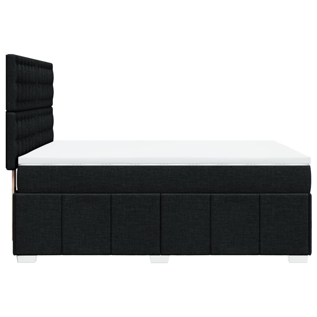 Boxspring met matras stof zwart 140x200 cm is nu te koop bij PeponiXL, paradijselijk wonen!
