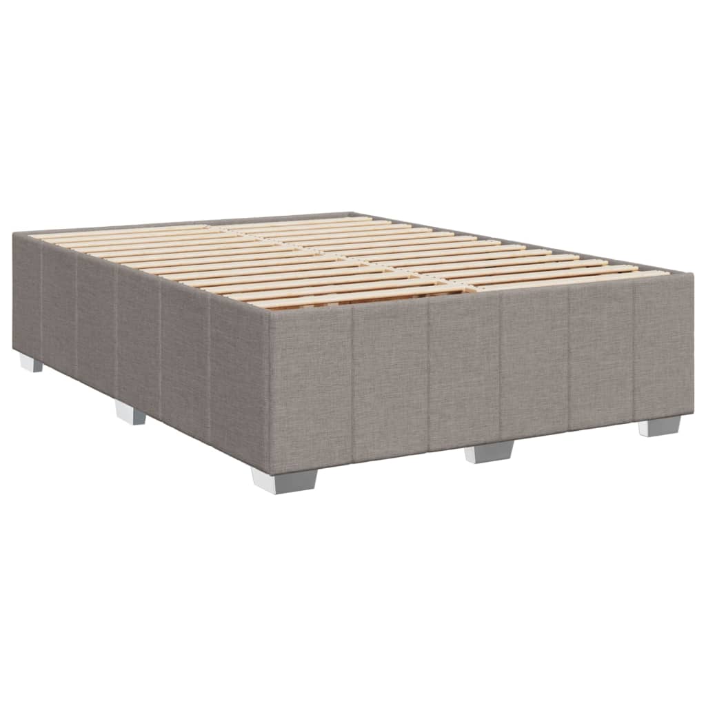 Boxspring met matras stof taupe 140x200 cm is nu te koop bij PeponiXL, paradijselijk wonen!