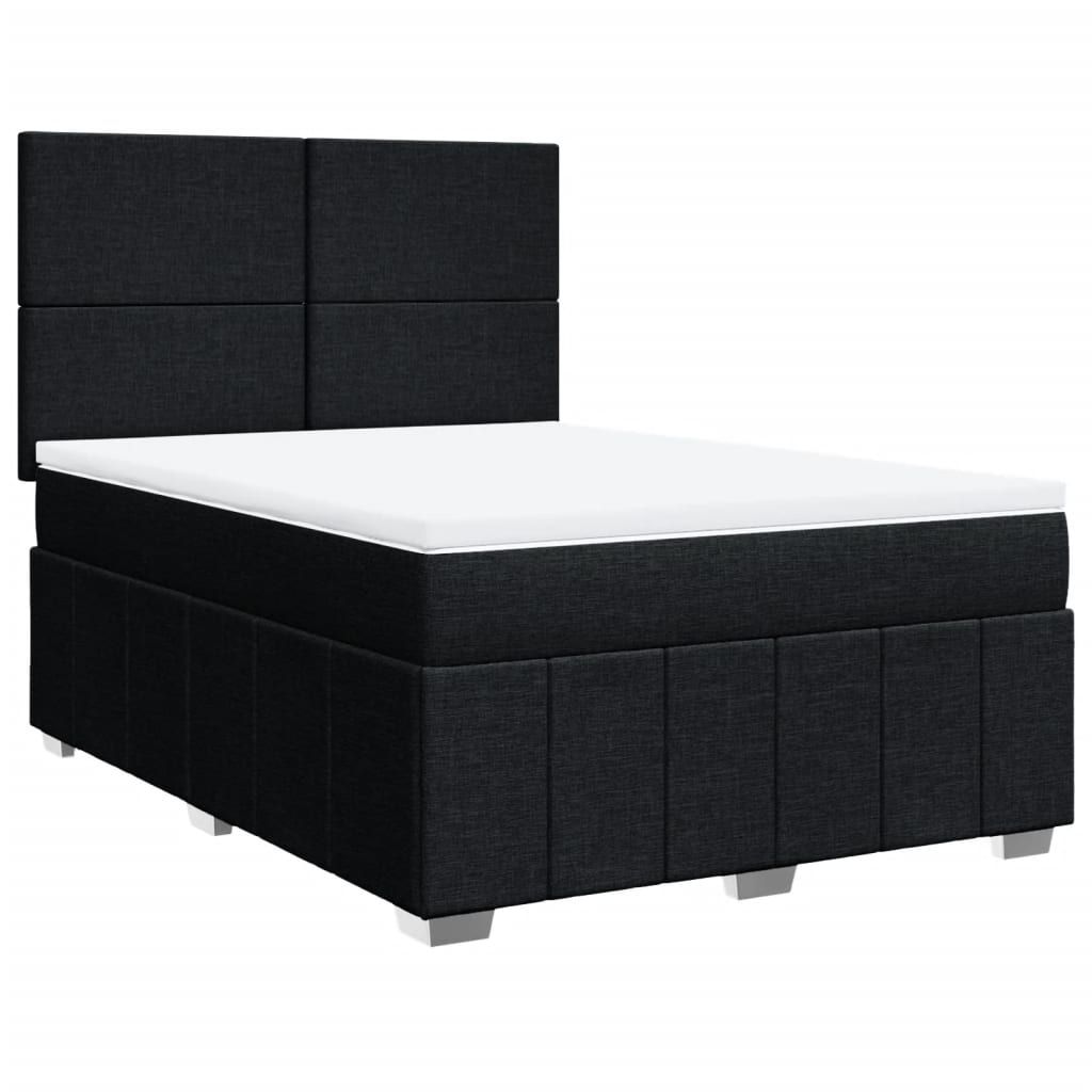 Boxspring met matras stof zwart 160x200 cm is nu te koop bij PeponiXL, paradijselijk wonen!