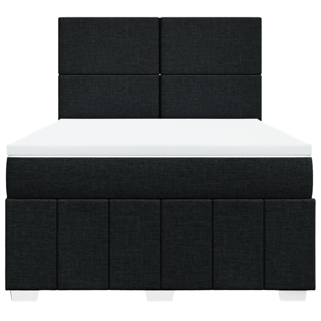 Boxspring met matras stof zwart 160x200 cm is nu te koop bij PeponiXL, paradijselijk wonen!