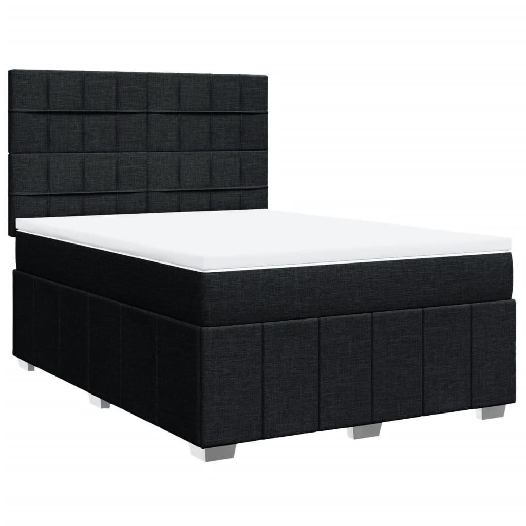 Boxspring met matras stof zwart 160x200 cm is nu te koop bij PeponiXL, paradijselijk wonen!