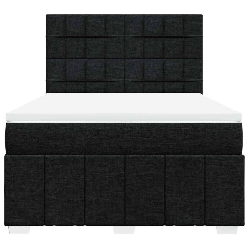 Boxspring met matras stof zwart 160x200 cm is nu te koop bij PeponiXL, paradijselijk wonen!