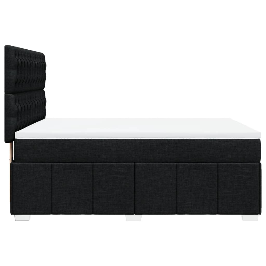 Boxspring met matras stof zwart 160x200 cm is nu te koop bij PeponiXL, paradijselijk wonen!