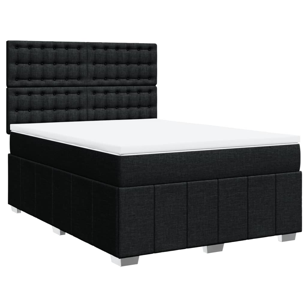 Boxspring met matras stof zwart 160x200 cm is nu te koop bij PeponiXL, paradijselijk wonen!