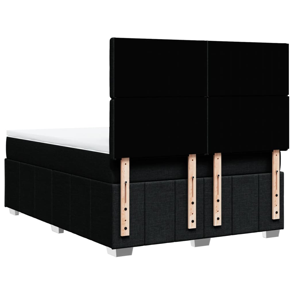 Boxspring met matras stof zwart 160x200 cm is nu te koop bij PeponiXL, paradijselijk wonen!