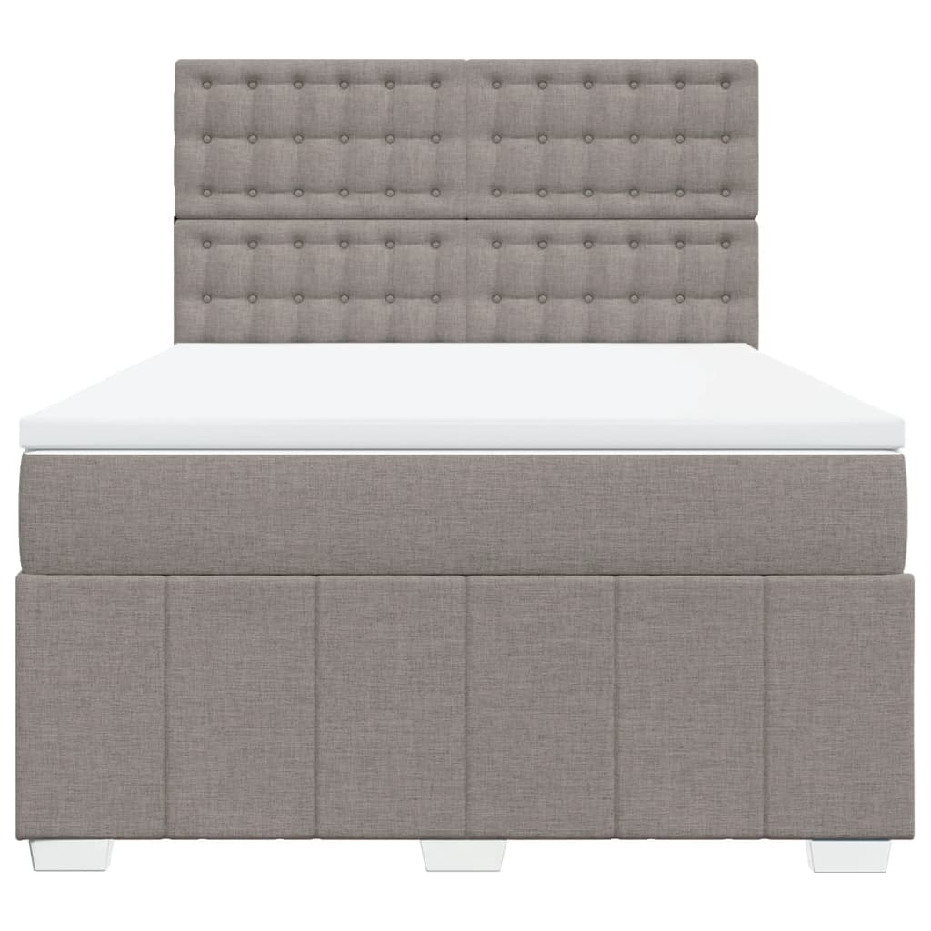 Boxspring met matras stof taupe 160x200 cm is nu te koop bij PeponiXL, paradijselijk wonen!