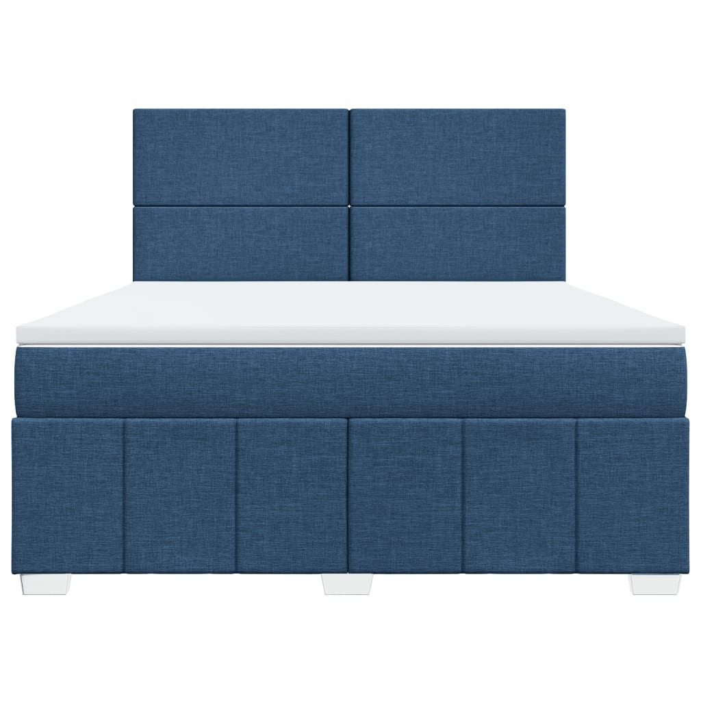 Boxspring met matras stof blauw 180x200 cm is nu te koop bij PeponiXL, paradijselijk wonen!