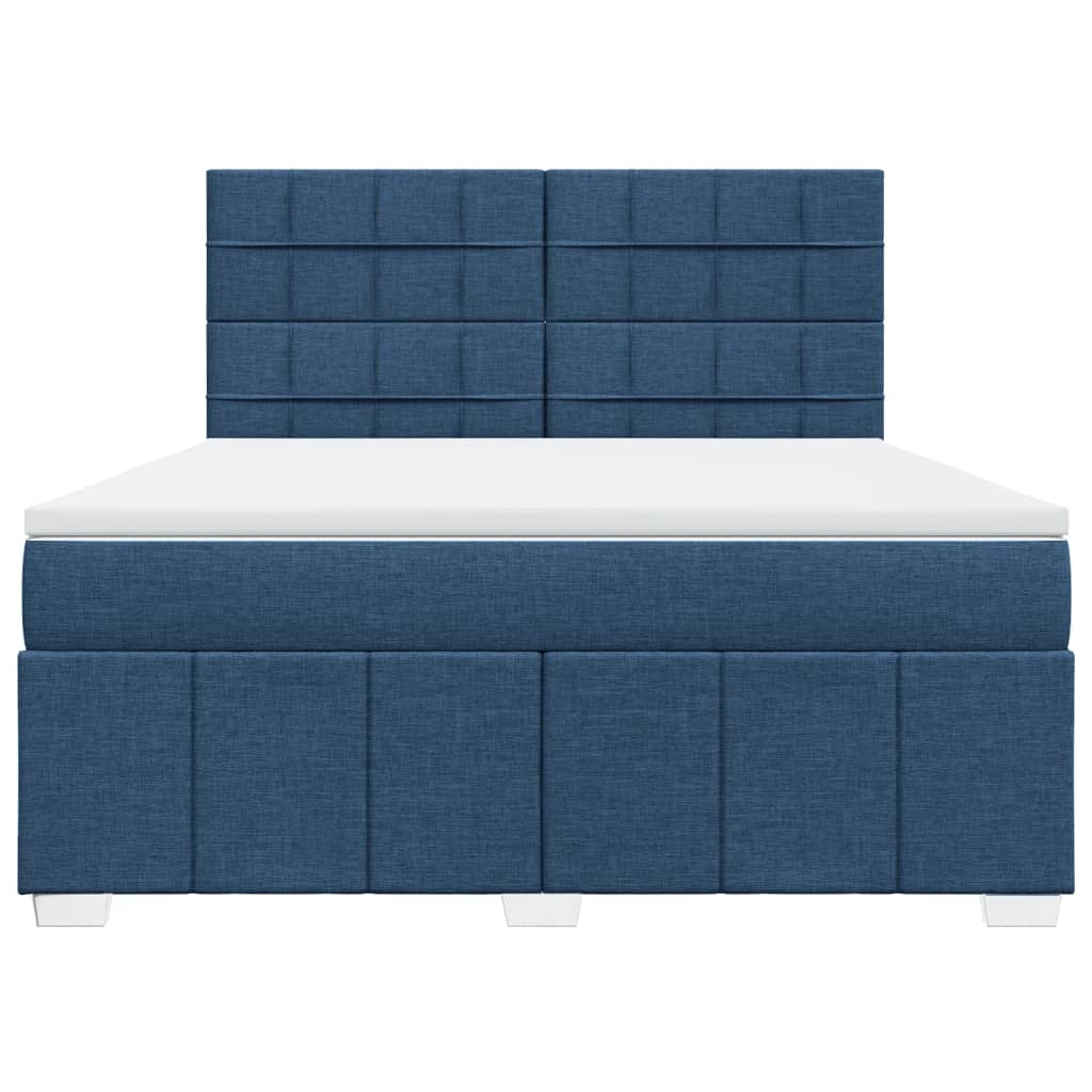 Boxspring met matras stof blauw 180x200 cm is nu te koop bij PeponiXL, paradijselijk wonen!