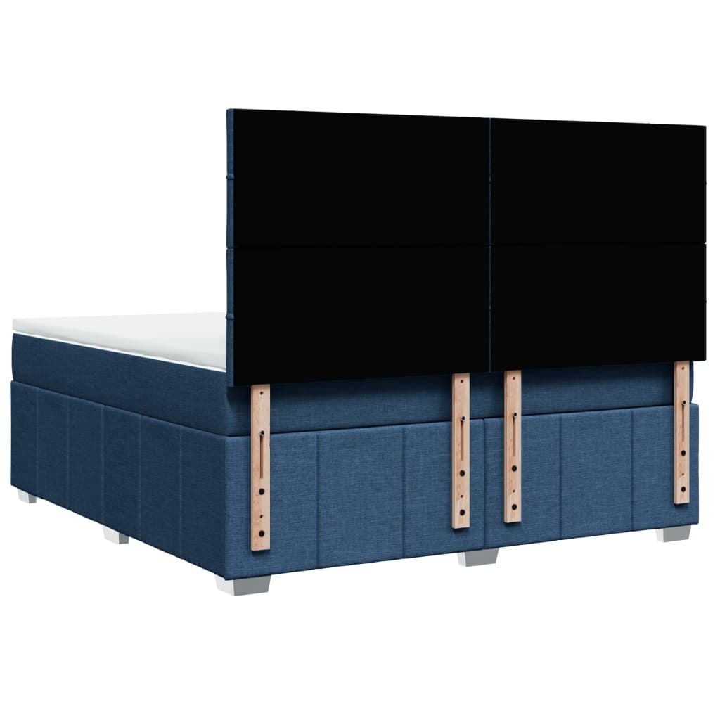 Boxspring met matras stof blauw 180x200 cm is nu te koop bij PeponiXL, paradijselijk wonen!