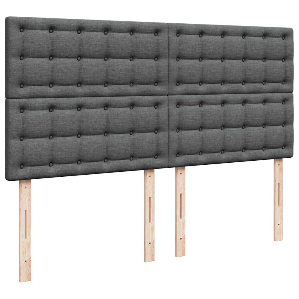 Boxspring met matras stof donkergrijs 200x200 cm is nu te koop bij PeponiXL, paradijselijk wonen!