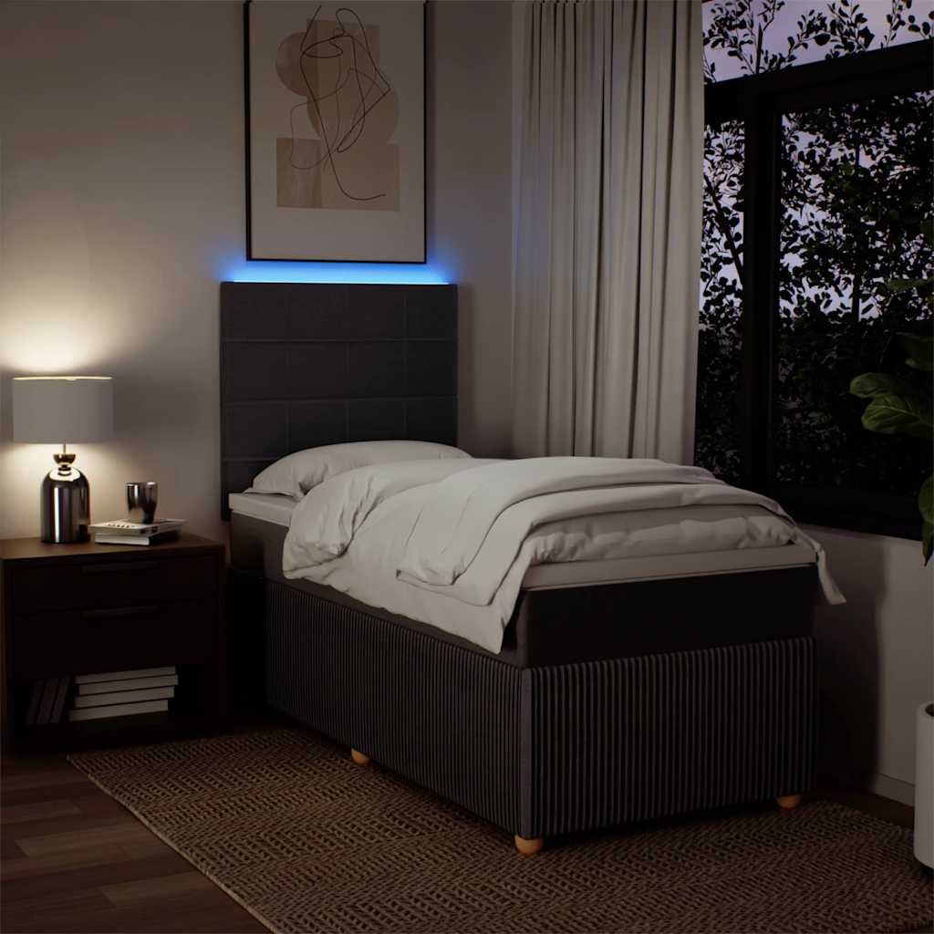 Boxspring met matras stof donkerbruin 80x200 cm is nu te koop bij PeponiXL, paradijselijk wonen!