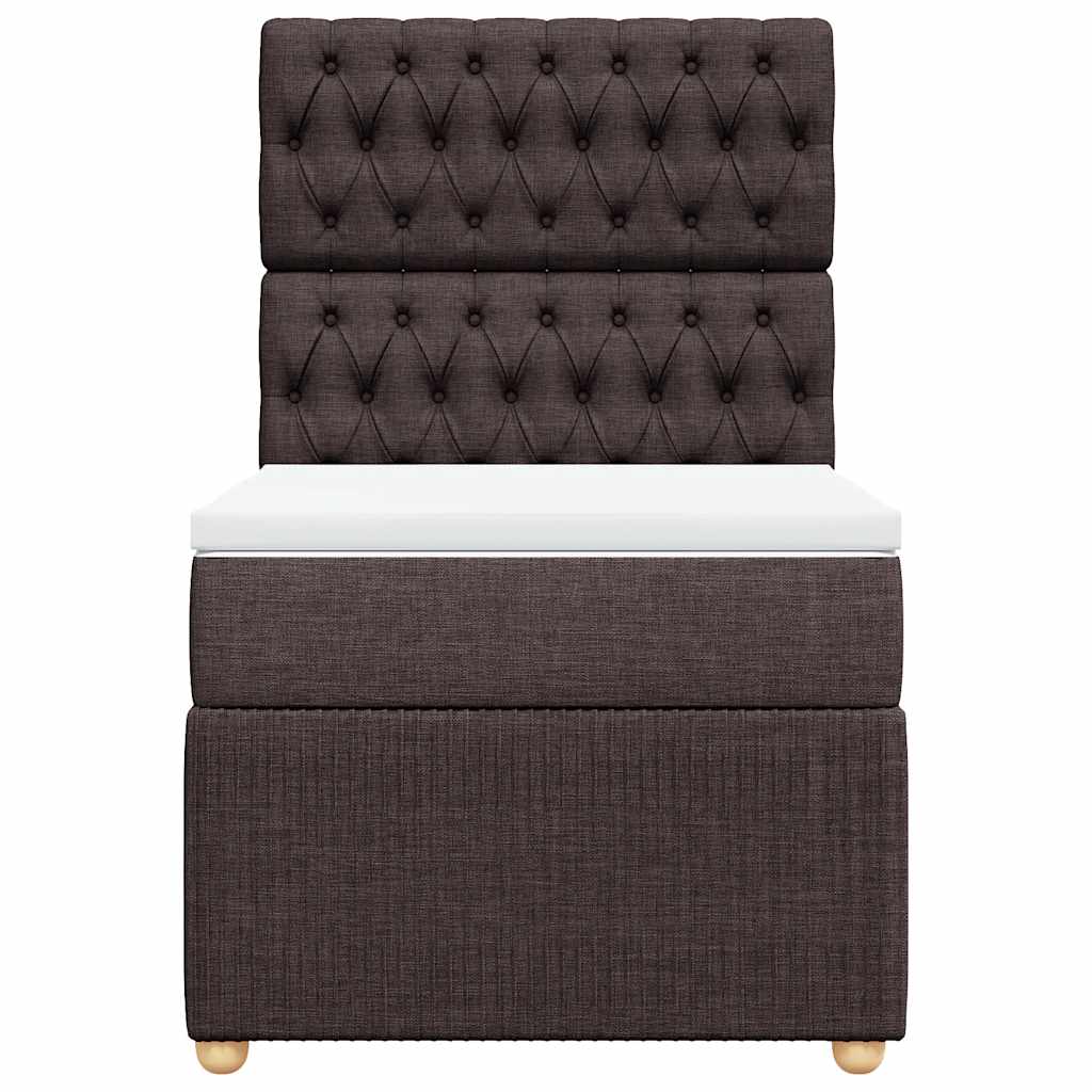 Boxspring met matras stof donkerbruin 90x190 cm is nu te koop bij PeponiXL, paradijselijk wonen!