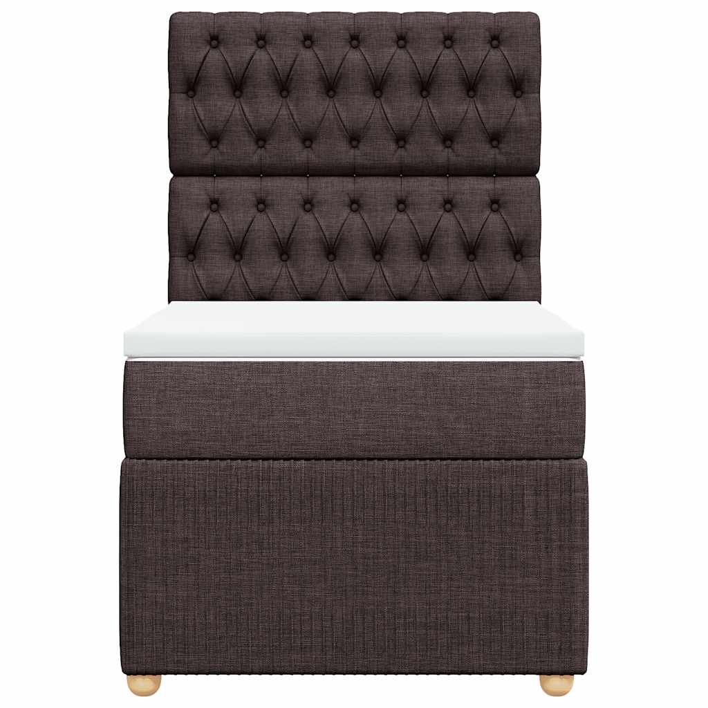 Boxspring met matras stof donkerbruin 90x200 cm is nu te koop bij PeponiXL, paradijselijk wonen!