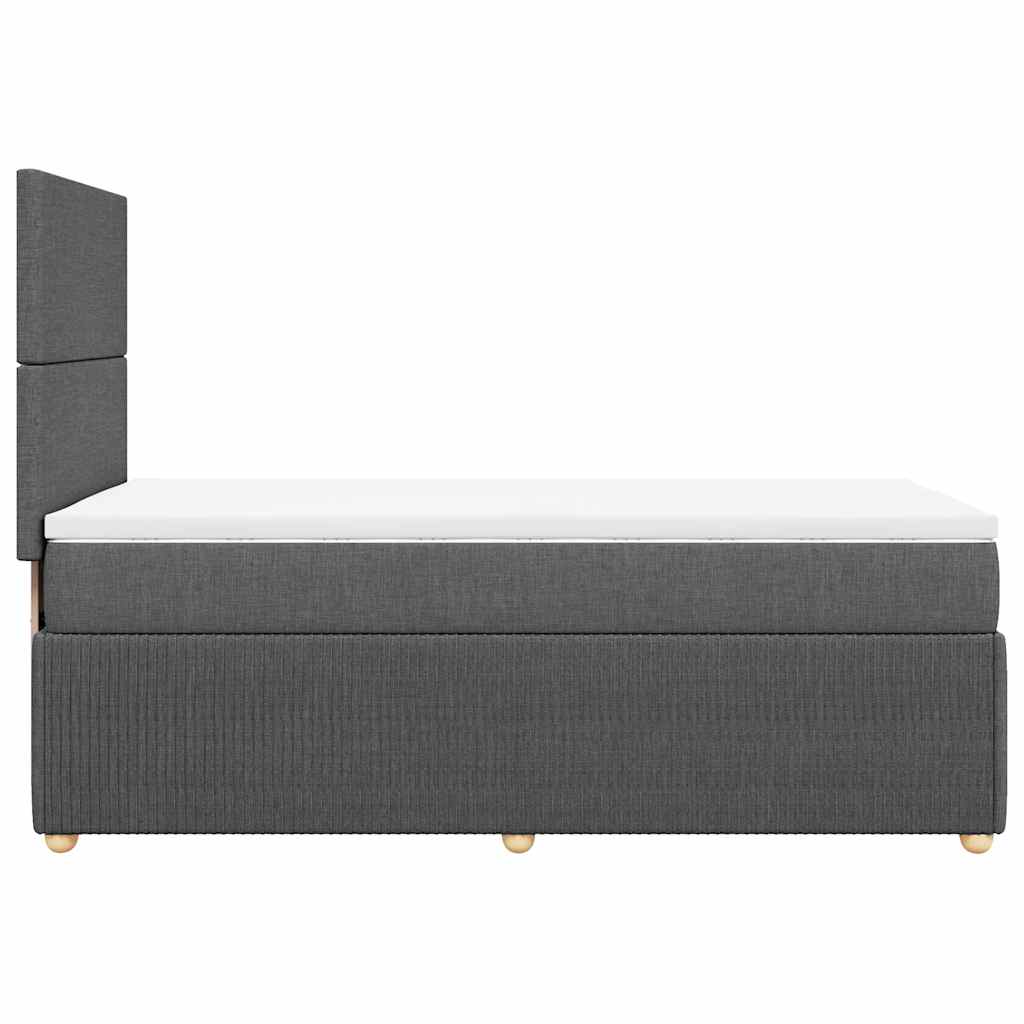 Boxspring met matras stof donkergrijs 100x200 cm is nu te koop bij PeponiXL, paradijselijk wonen!