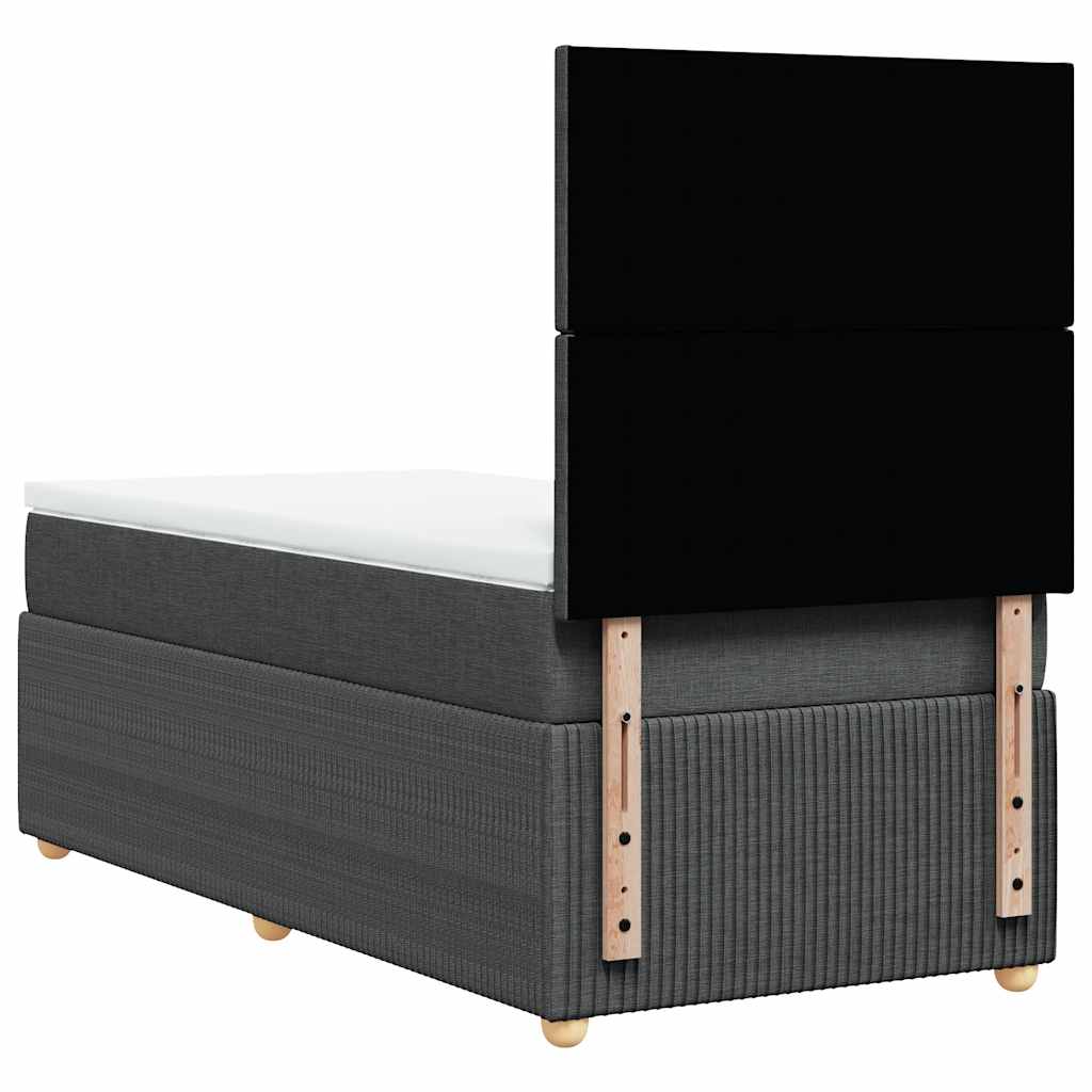 Boxspring met matras stof donkergrijs 100x200 cm is nu te koop bij PeponiXL, paradijselijk wonen!