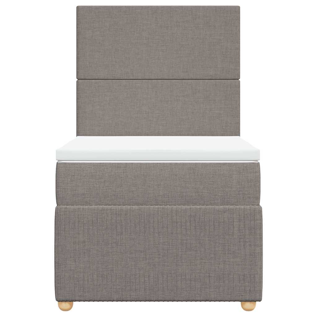 Boxspring met matras stof taupe 100x200 cm is nu te koop bij PeponiXL, paradijselijk wonen!