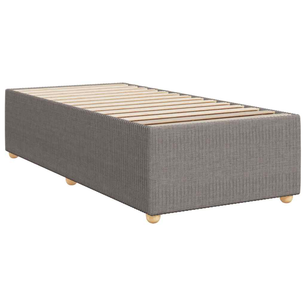 Boxspring met matras stof taupe 100x200 cm is nu te koop bij PeponiXL, paradijselijk wonen!