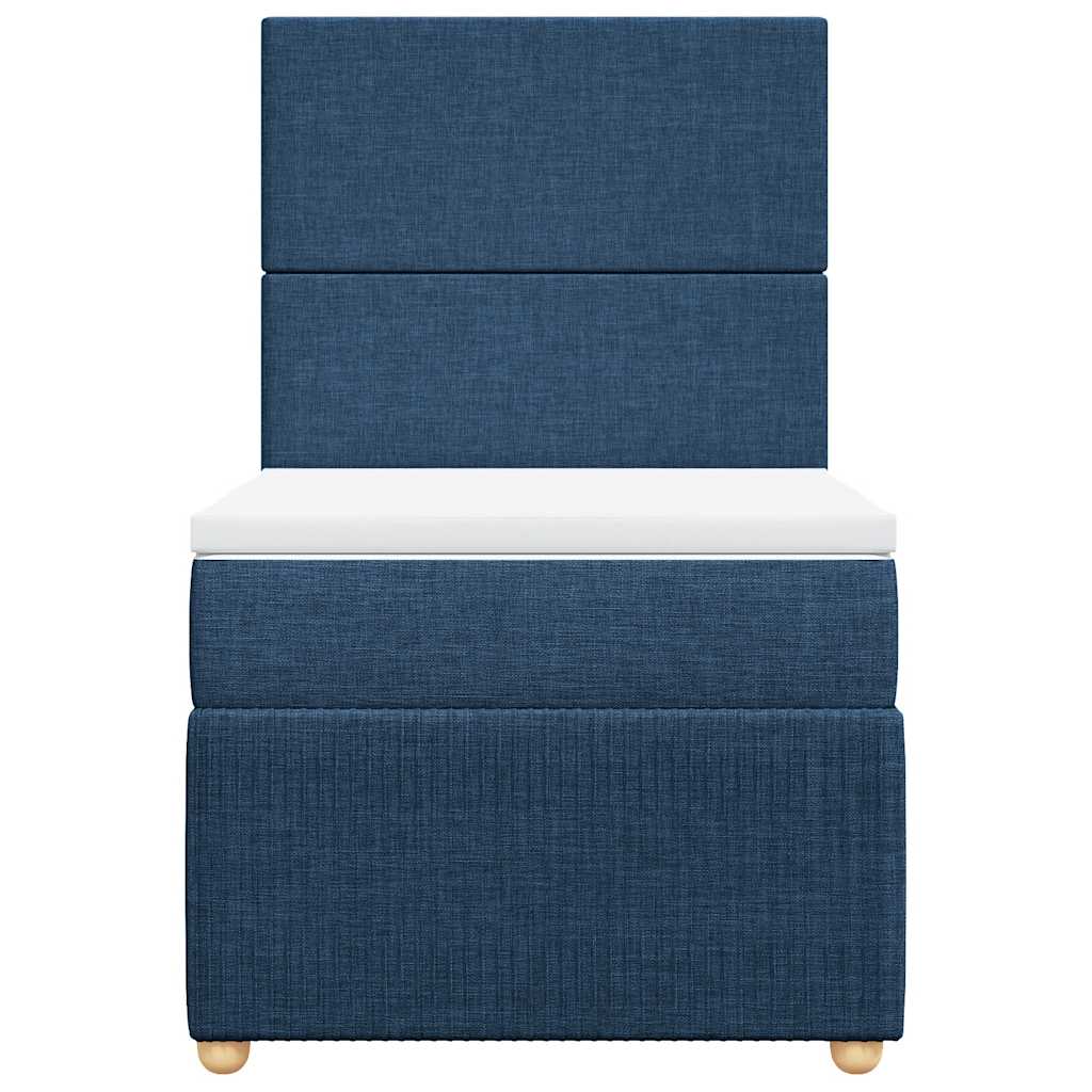 Boxspring met matras stof blauw 100x200 cm is nu te koop bij PeponiXL, paradijselijk wonen!