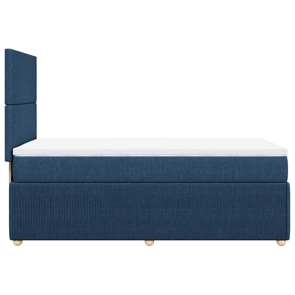 Boxspring met matras stof blauw 100x200 cm is nu te koop bij PeponiXL, paradijselijk wonen!