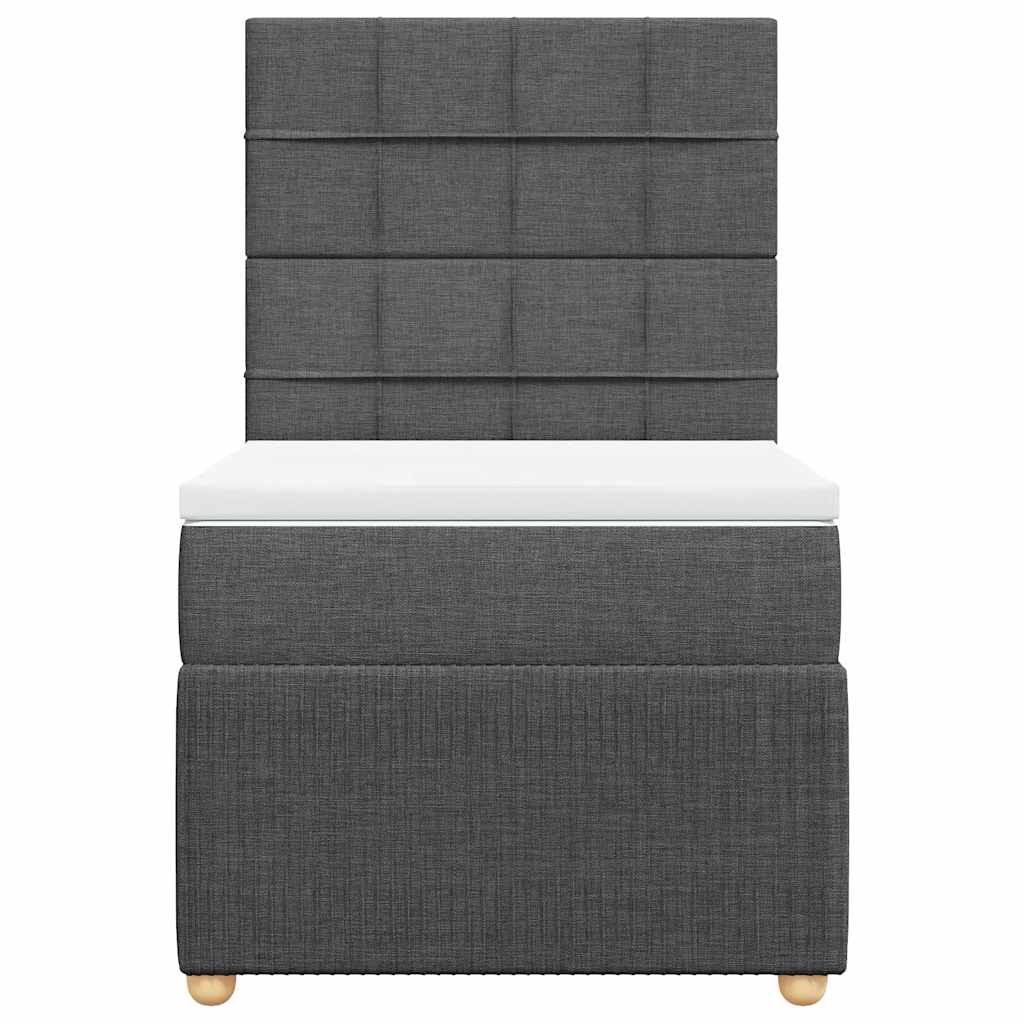Boxspring met matras stof donkergrijs 100x200 cm is nu te koop bij PeponiXL, paradijselijk wonen!