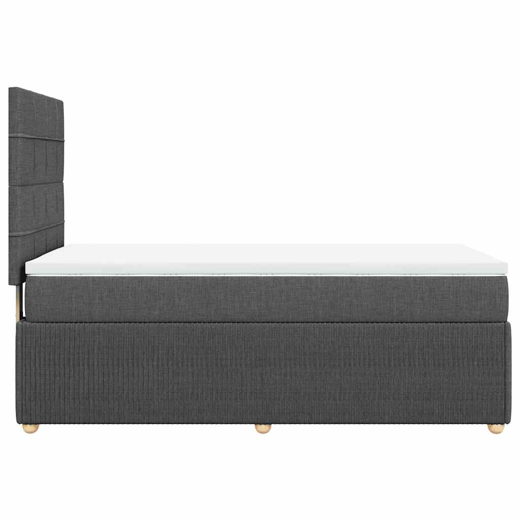 Boxspring met matras stof donkergrijs 100x200 cm is nu te koop bij PeponiXL, paradijselijk wonen!