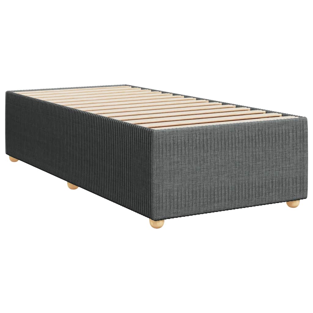 Boxspring met matras stof donkergrijs 100x200 cm is nu te koop bij PeponiXL, paradijselijk wonen!