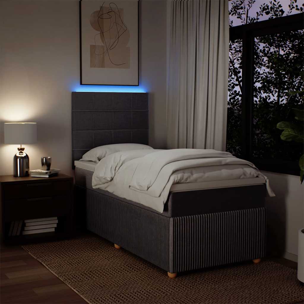 Boxspring met matras stof taupe 100x200 cm is nu te koop bij PeponiXL, paradijselijk wonen!