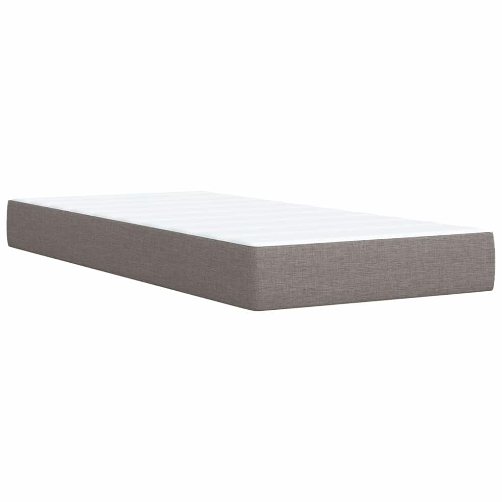 Boxspring met matras stof taupe 100x200 cm is nu te koop bij PeponiXL, paradijselijk wonen!
