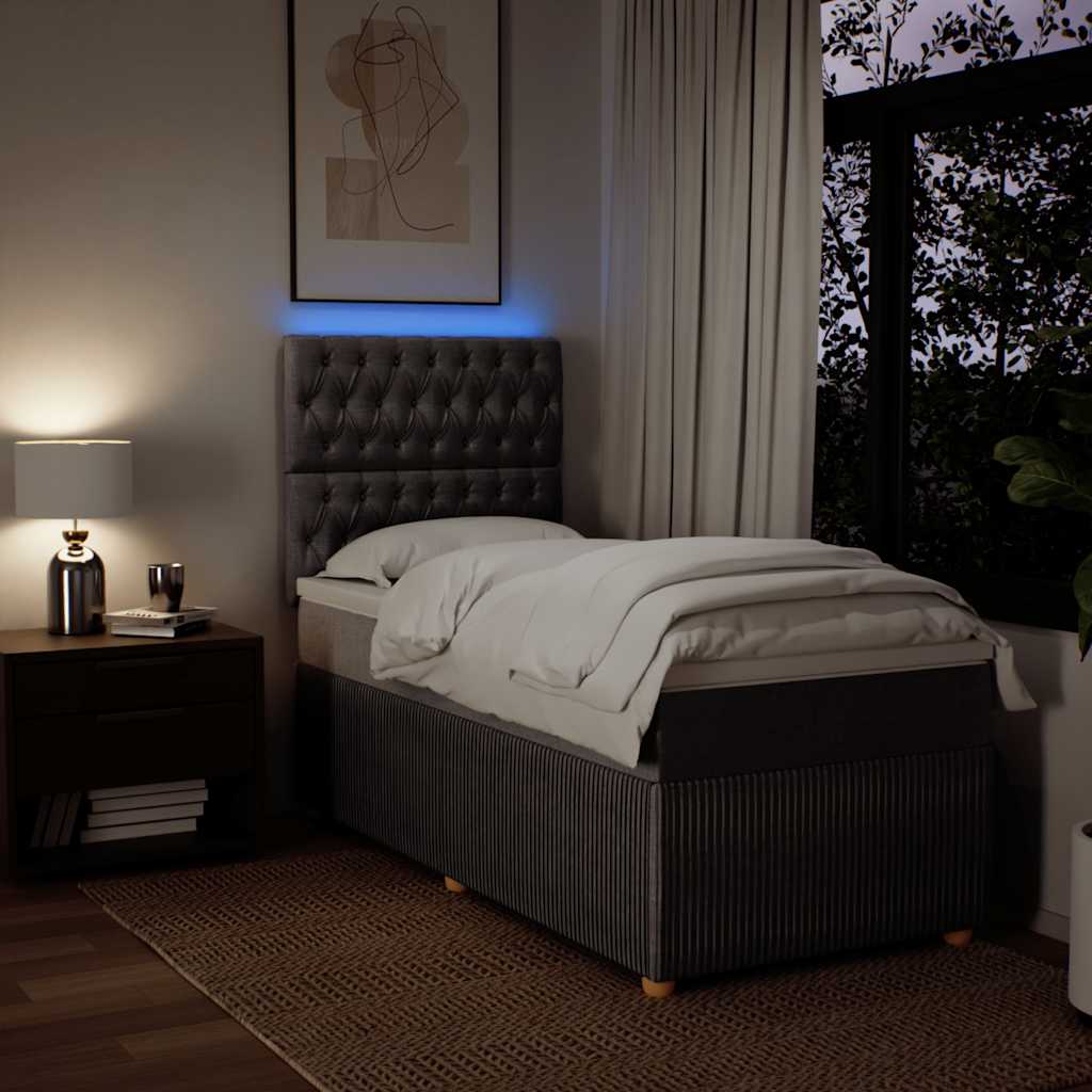 Boxspring met matras stof taupe 100x200 cm is nu te koop bij PeponiXL, paradijselijk wonen!