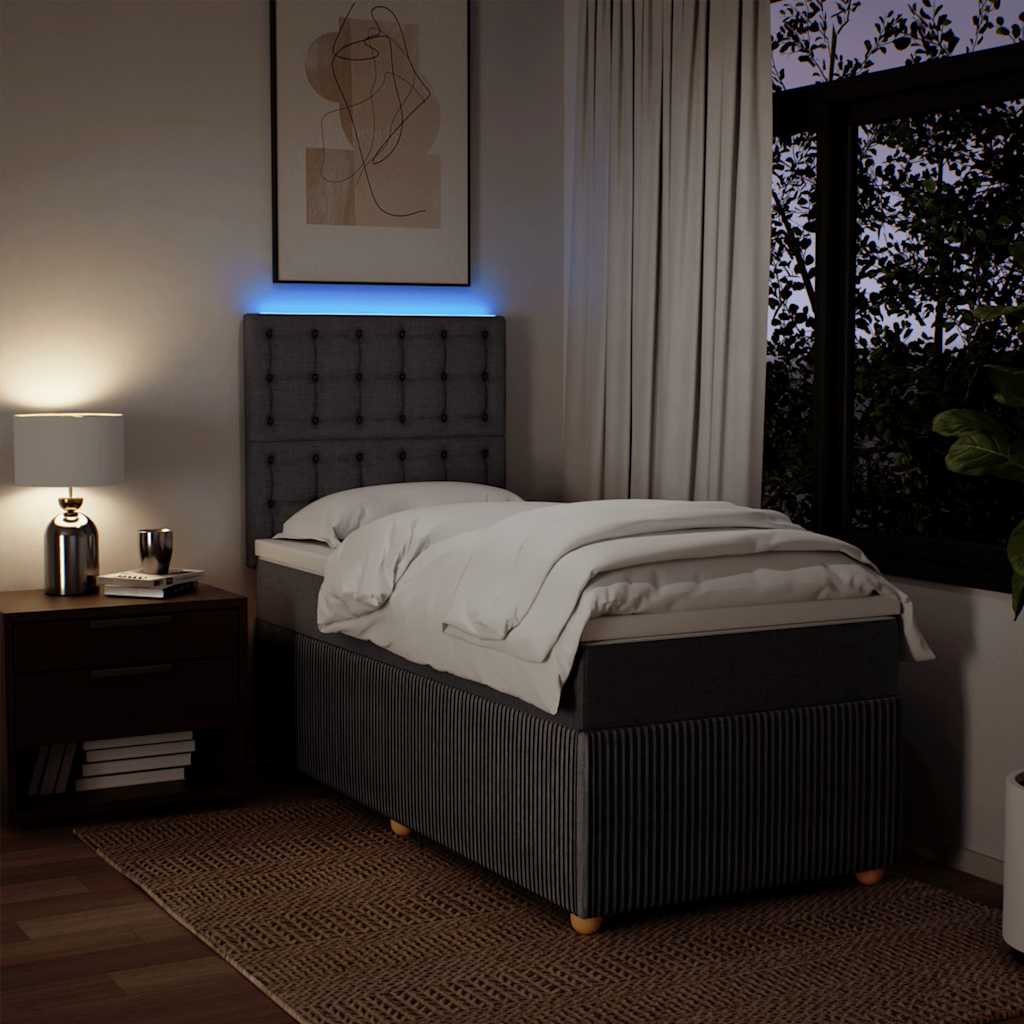 Boxspring met matras stof taupe 100x200 cm is nu te koop bij PeponiXL, paradijselijk wonen!