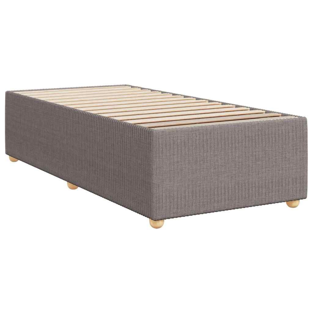 Boxspring met matras stof taupe 100x200 cm is nu te koop bij PeponiXL, paradijselijk wonen!