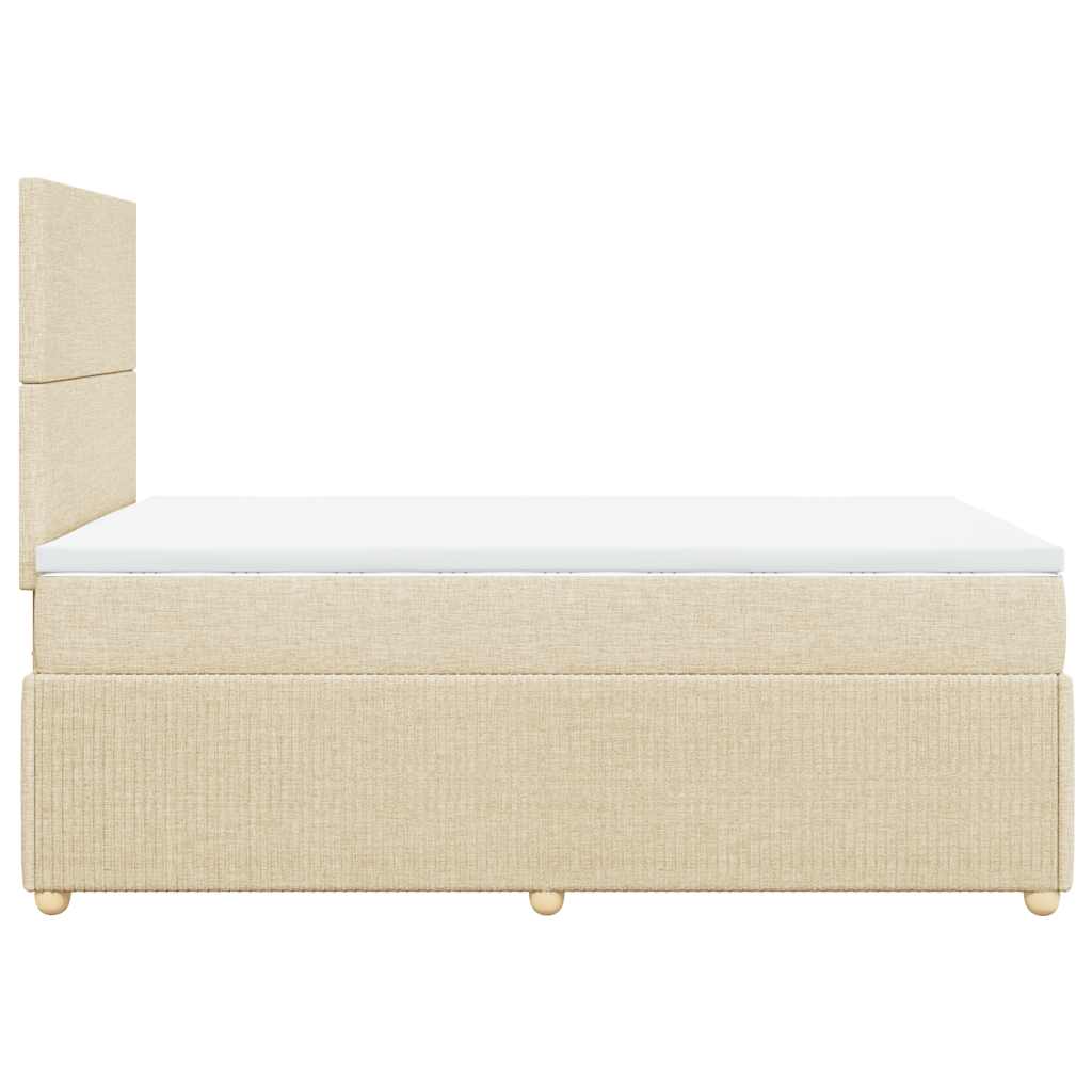 Boxspring met matras stof crèmekleurig 120x190 cm is nu te koop bij PeponiXL, paradijselijk wonen!