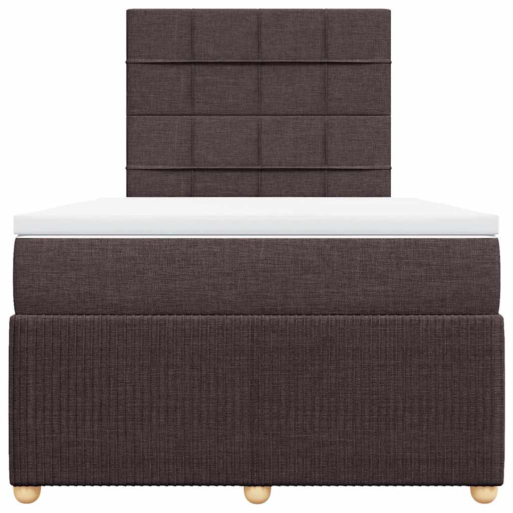 Boxspring met matras stof donkerbruin 120x190 cm is nu te koop bij PeponiXL, paradijselijk wonen!