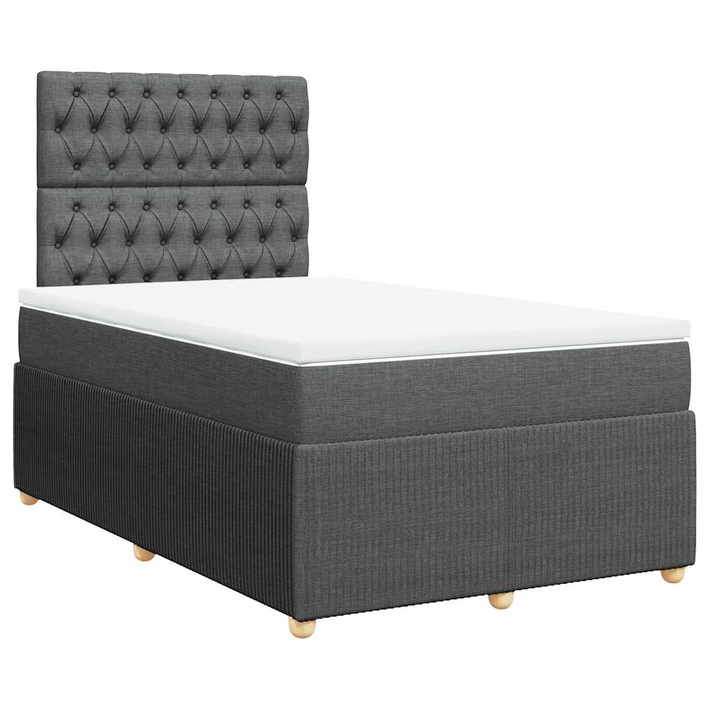 Boxspring met matras stof donkergrijs 120x190 cm is nu te koop bij PeponiXL, paradijselijk wonen!