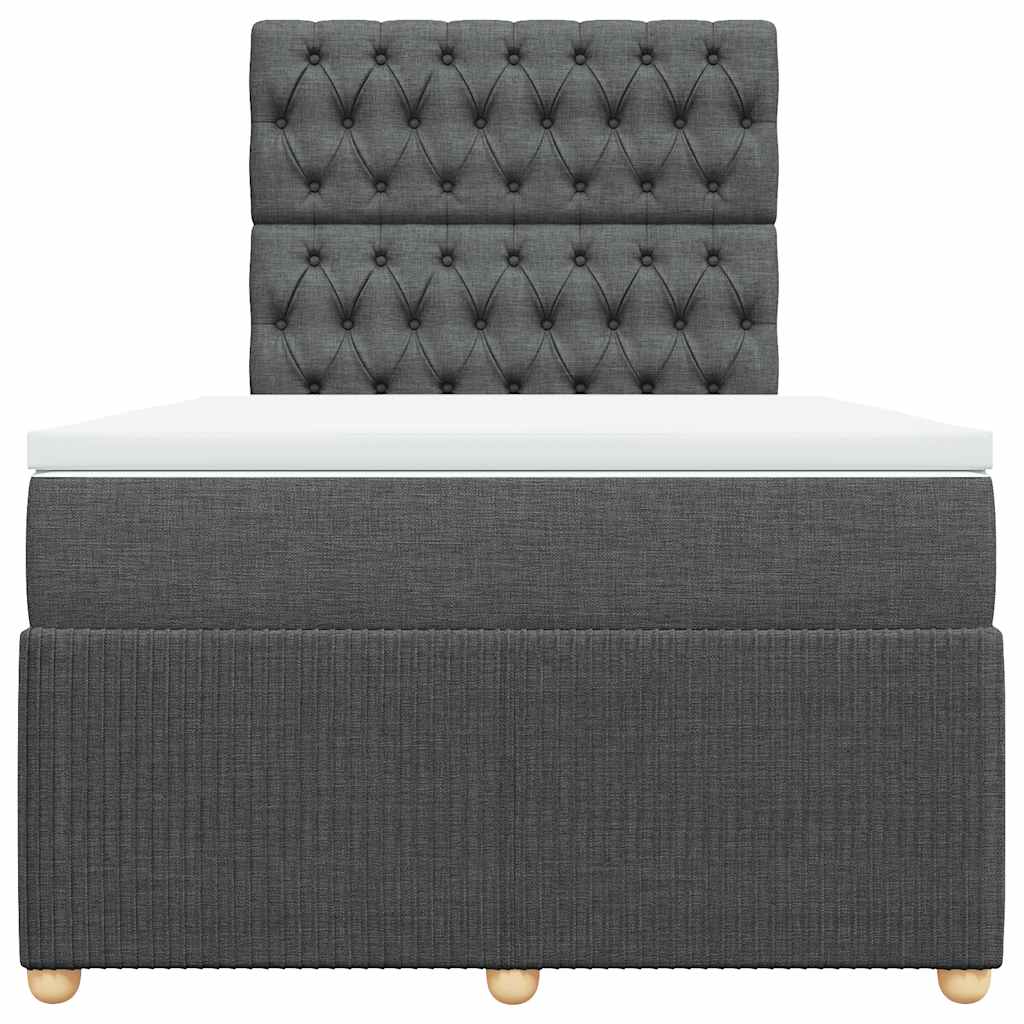 Boxspring met matras stof donkergrijs 120x190 cm is nu te koop bij PeponiXL, paradijselijk wonen!