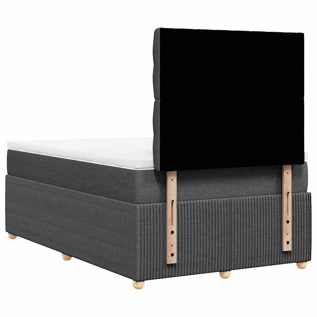 Boxspring met matras stof donkergrijs 120x190 cm is nu te koop bij PeponiXL, paradijselijk wonen!
