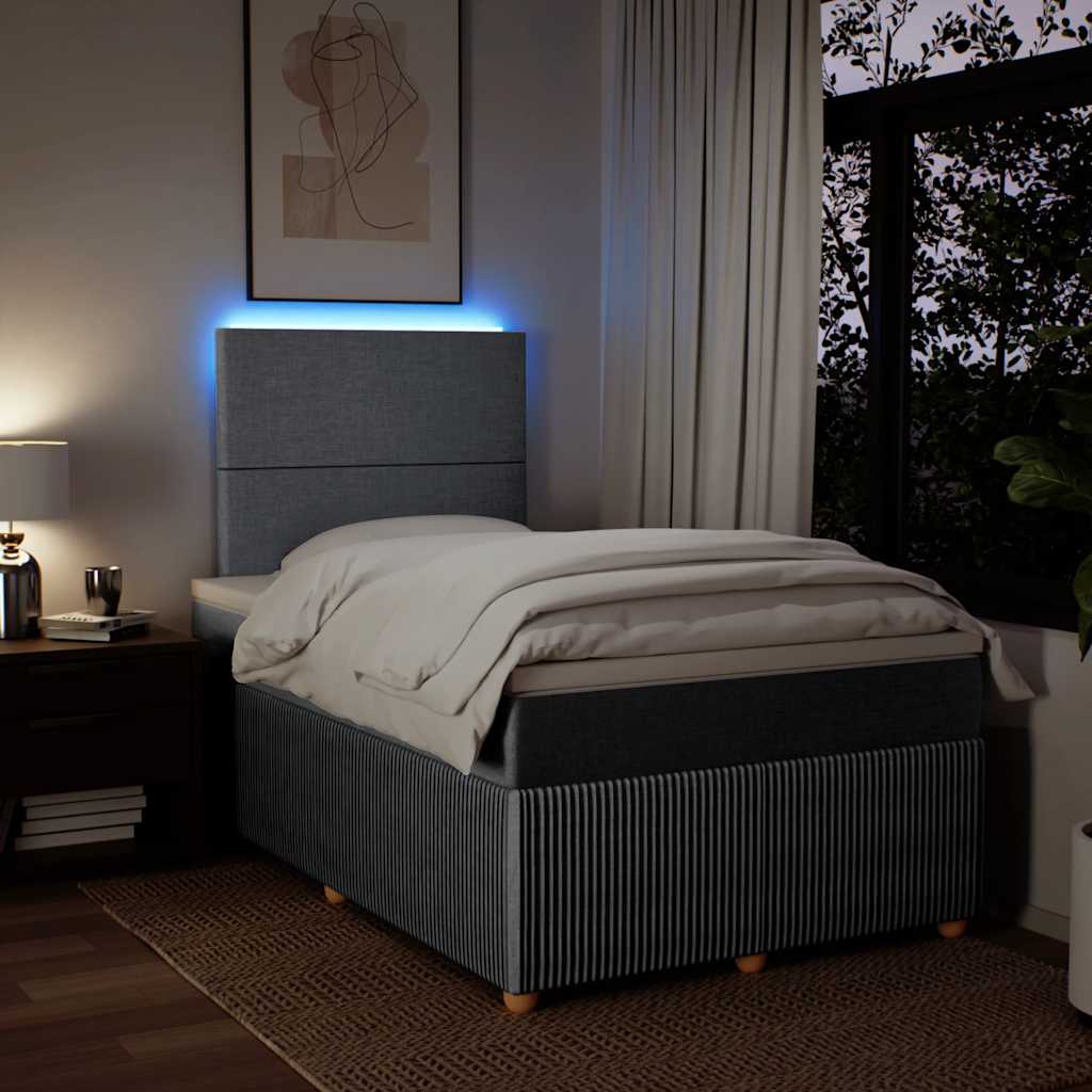 Boxspring met matras stof lichtgrijs 120x200 cm is nu te koop bij PeponiXL, paradijselijk wonen!