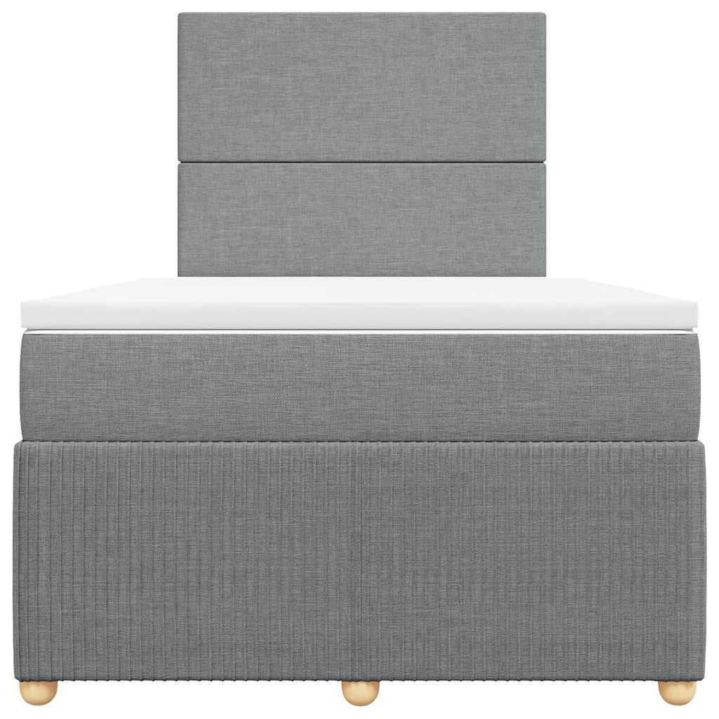 Boxspring met matras stof lichtgrijs 120x200 cm is nu te koop bij PeponiXL, paradijselijk wonen!